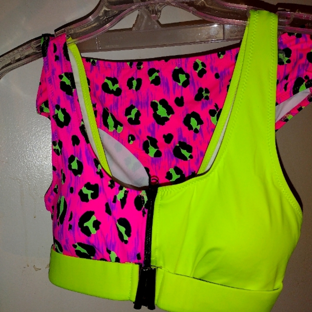 NEON YELLOW & PINK CHEETAHS BIKINI
